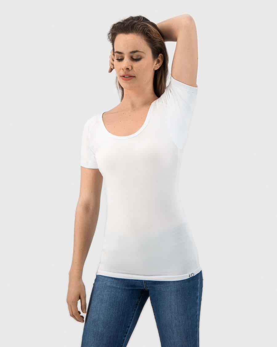 t-shirt, kleding, witte top, katoen, mouwloos?