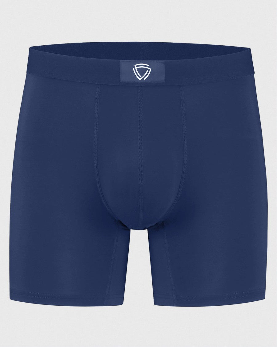 boxer, shorts, athletic, stretch, navy